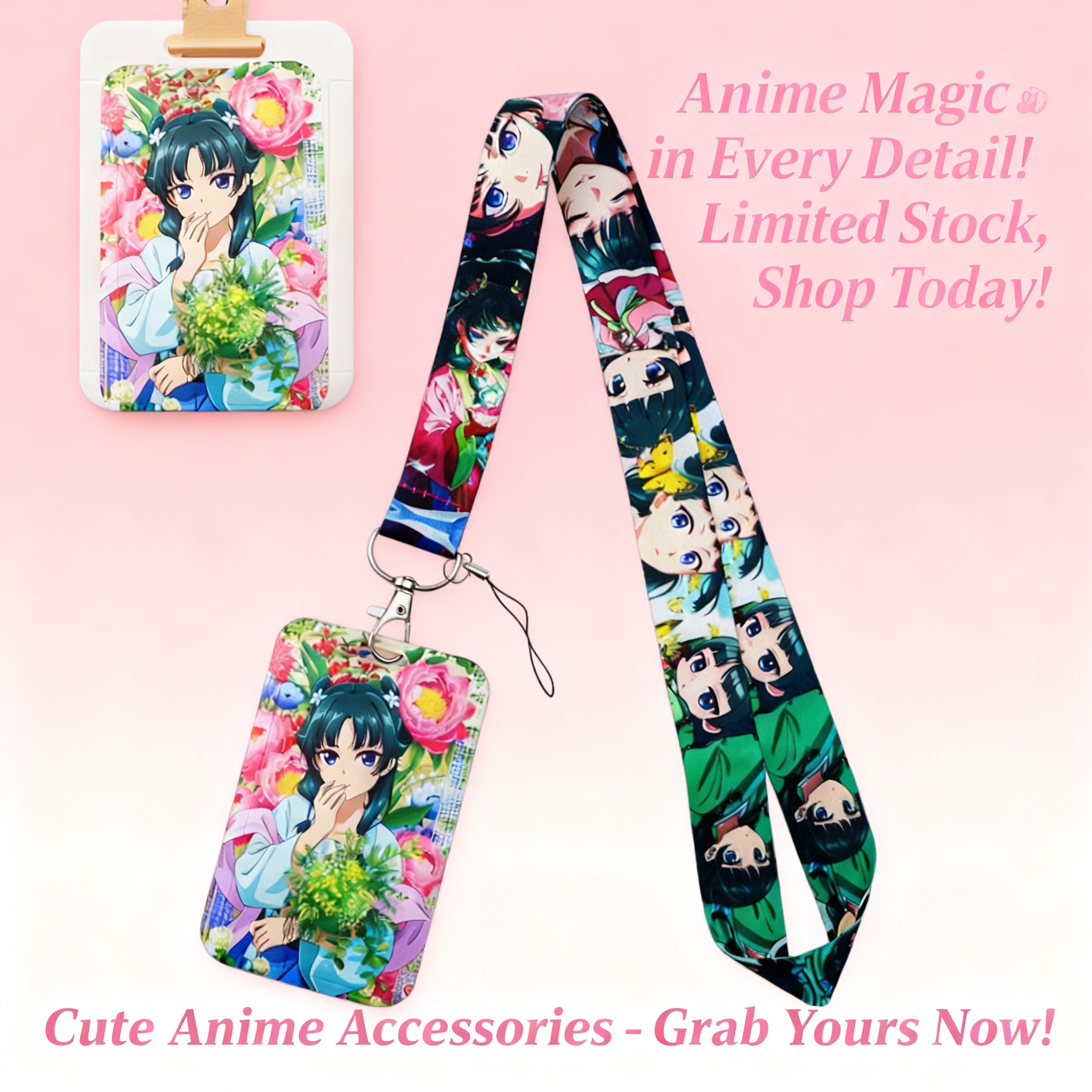 Phone Accessories Cute - Cute Anime Girl Lanyard Neck Strap