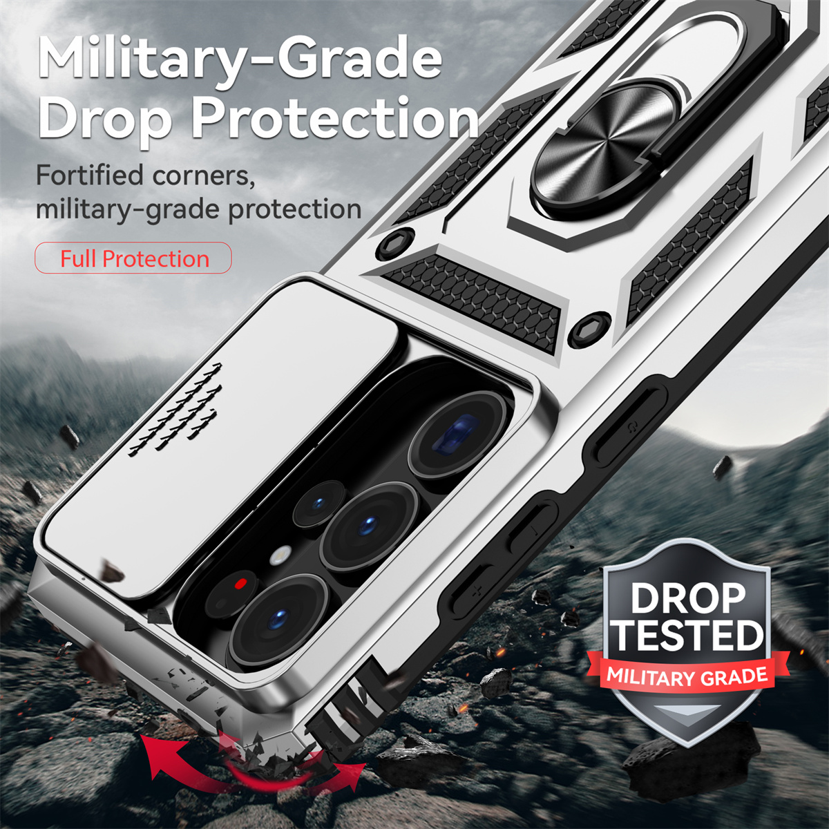 Shockproof Phone Case for Sams - Phone Ring Holder ulasan dan harga