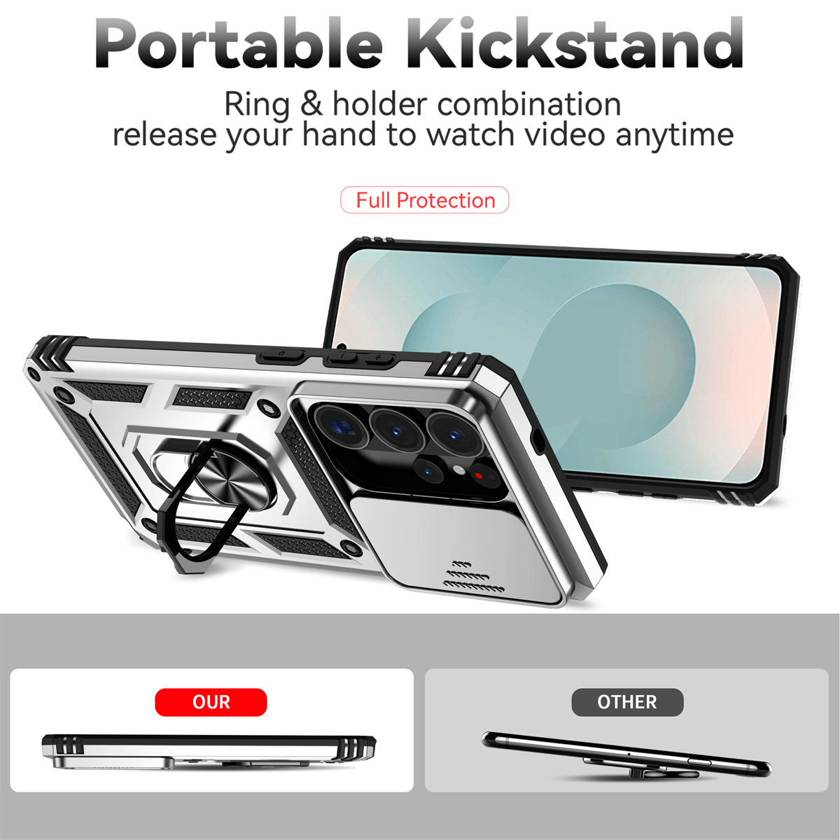 Shockproof Phone Case for Sams - Phone Ring Holder ulasan dan harga