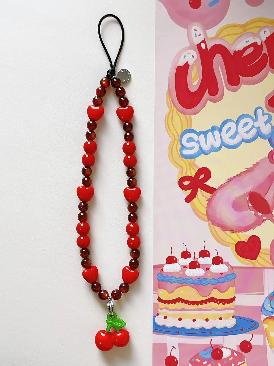 Cute Beaded Phone Charm Wrist  - Phone Accessories Cute ulasan dan harga