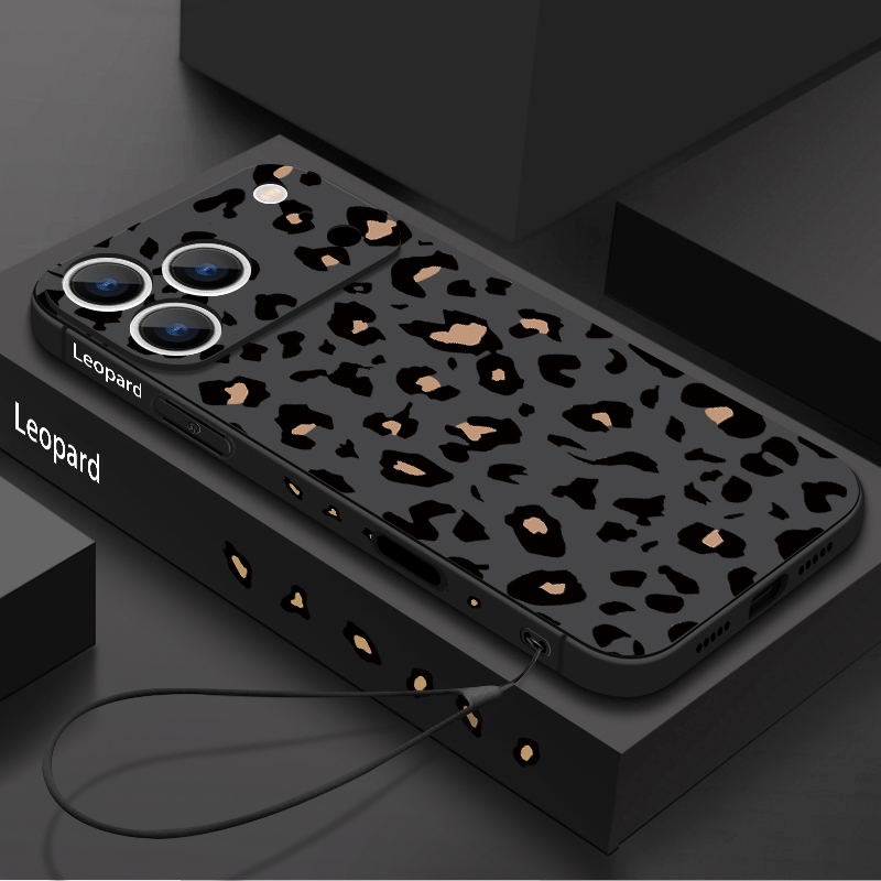 Leopard Print TPU Phone Case F - Lanyard Phone Strap ulasan dan harga