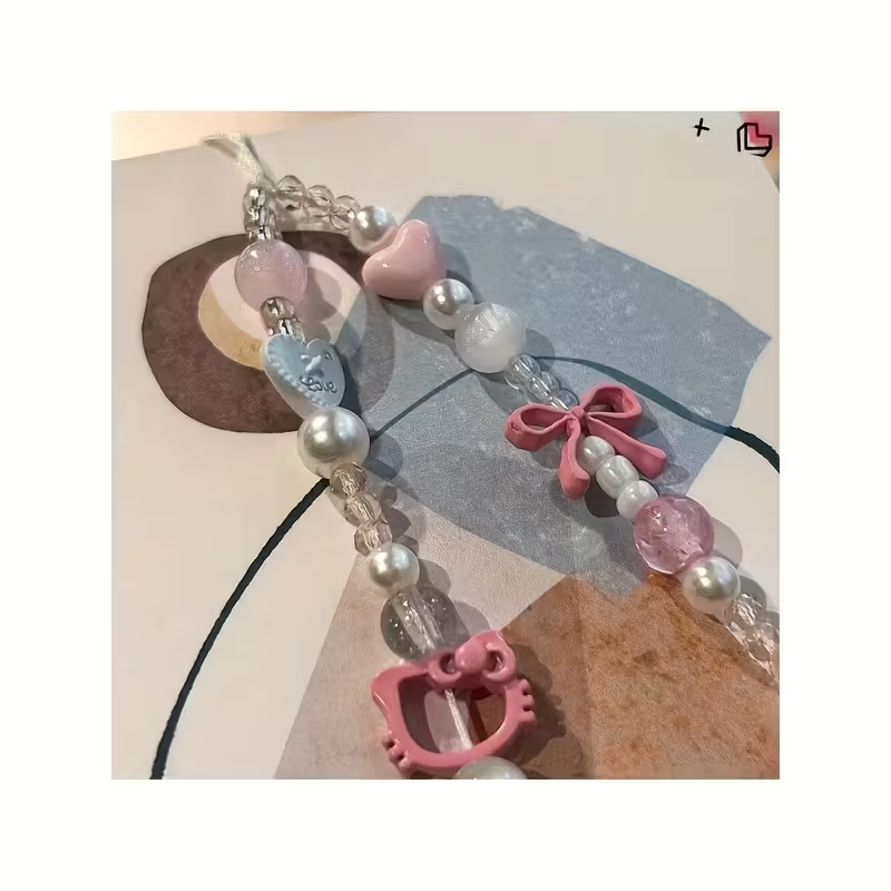 3D Pink Butterfly Flower Hello - Lanyard Phone Strap ulasan dan harga