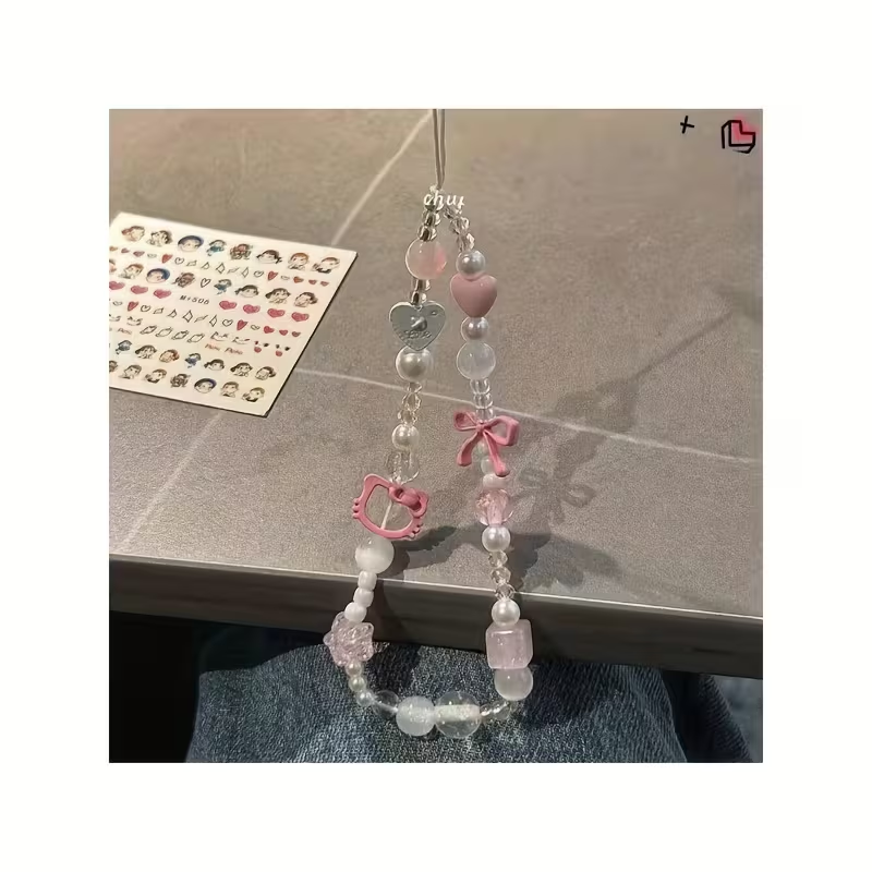 3D Pink Butterfly Flower Hello - Lanyard Phone Strap ulasan dan harga