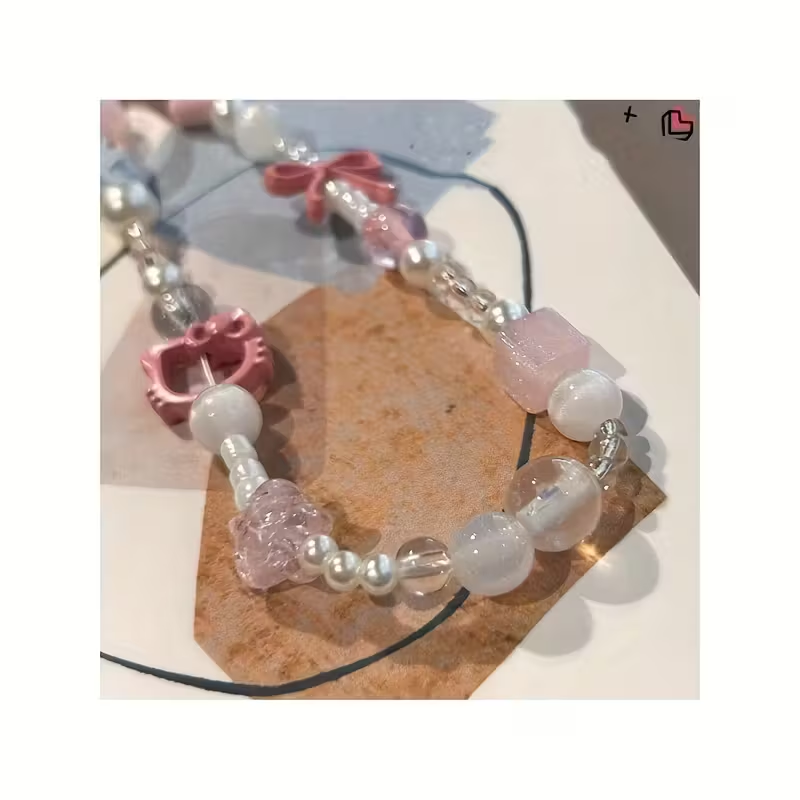 3D Pink Butterfly Flower Hello - Lanyard Phone Strap ulasan dan harga