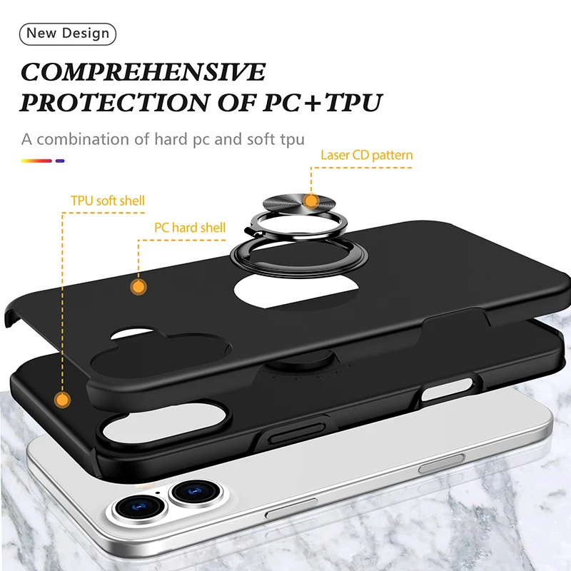 Fashion Plain Magnetic Ring Ho - Phone Ring Holder ulasan dan harga