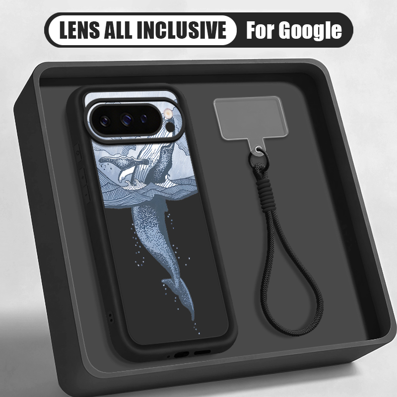 Humpback Whale Print Wrist Str - Lanyard Phone Strap ulasan dan harga