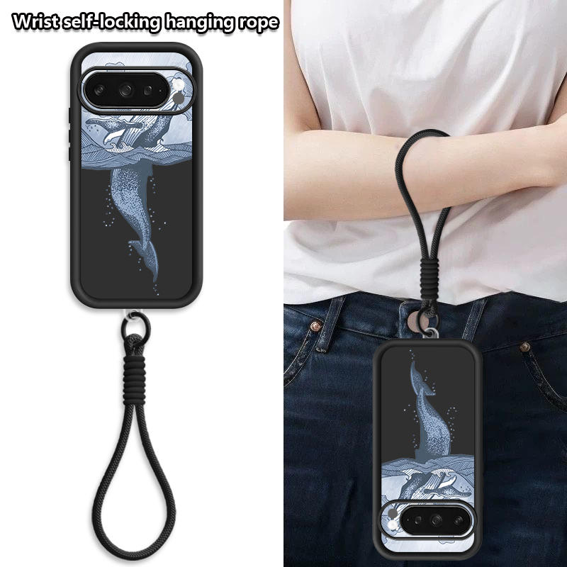Humpback Whale Print Wrist Str - Lanyard Phone Strap ulasan dan harga