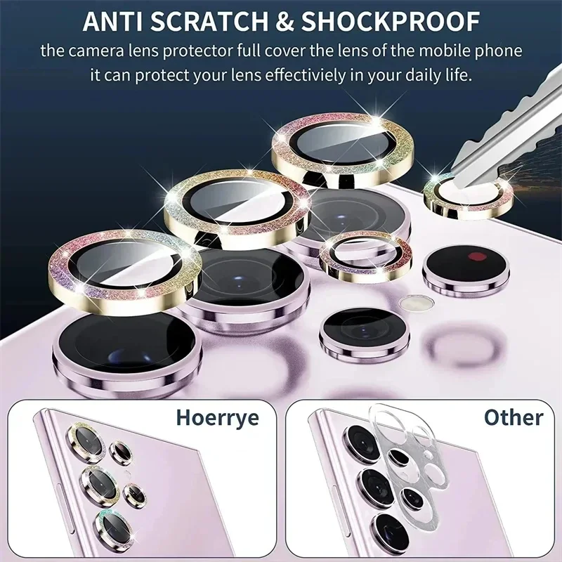 Glitter Metal Ring Camera Lens - Phone Accessories Android ulasan dan harga