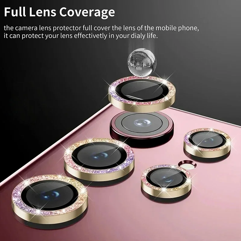 Glitter Metal Ring Camera Lens - Phone Accessories Android ulasan dan harga