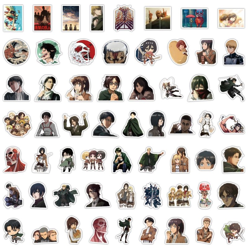 60Pcs Attack on Titan Anime St - Phone Accessories Cute ulasan dan harga