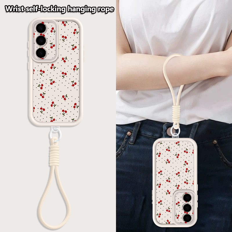 Little Cherry Pattern Lanyard  - Lanyard Phone Strap ulasan dan harga